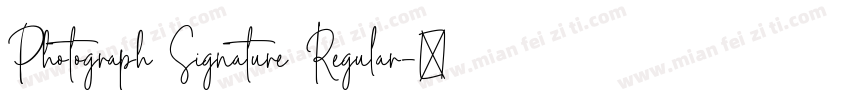Photograph Signature Regular字体转换